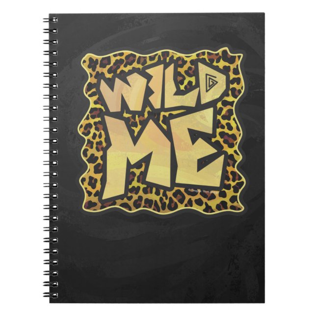Wild Me Leopard Brown und Gelb Print Notizblock (Vorderseite)