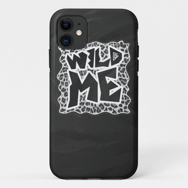 Wild Me Leopard Weiß und Schwarz Case-Mate iPhone Hülle (Rückseite)