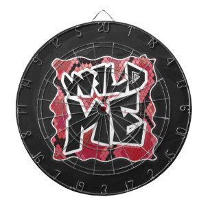 Wild Me Schlange Schwarz und Rot Print Dartscheibe
