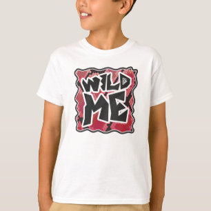 Wild Me Schlange Schwarz und Rot Print T-Shirt