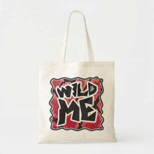 Wild Me Schlange Schwarz und Rot Print Tragetasche