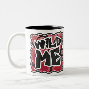 Wild Me Schlange Schwarz und Rot Print Zweifarbige Tasse