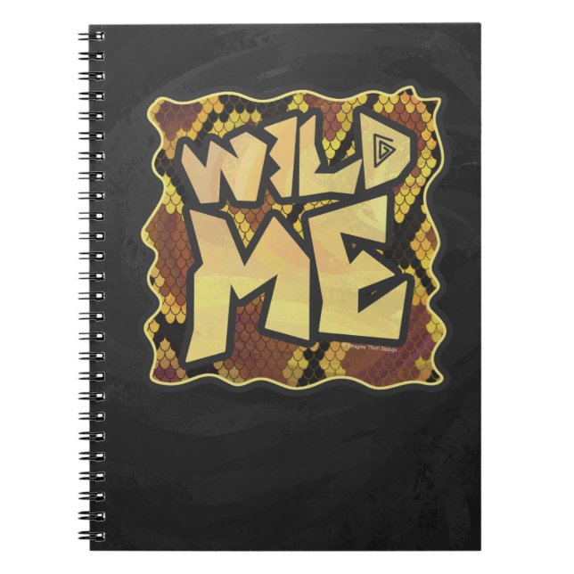 Wild Me Snake Brown and Gold Print Notizblock (Vorderseite)