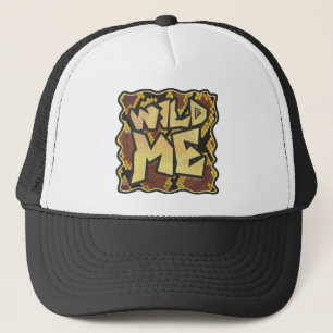 Wild Me Snake Brown and Gold Print Truckerkappe