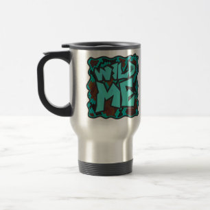 Wild Me Snake Brown und Aquamarin Print Reisebecher