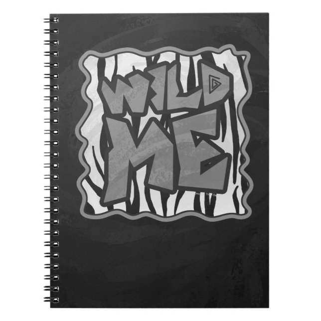 Wild Me Tiger Black and White Print Notizblock (Vorderseite)