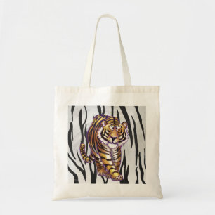 Wild Me Tiger Black and White Print Tragetasche