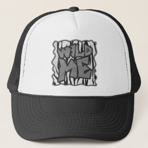 Wild Me Tiger Black and White Print Truckerkappe