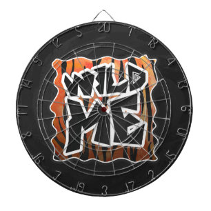 Wild Me Tiger Hot orange und Black Print Dartscheibe
