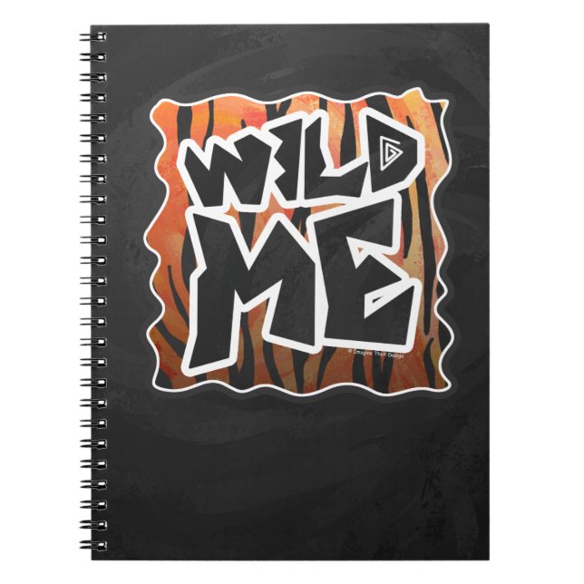 Wild Me Tiger Hot orange und Black Print Notizblock (Vorderseite)