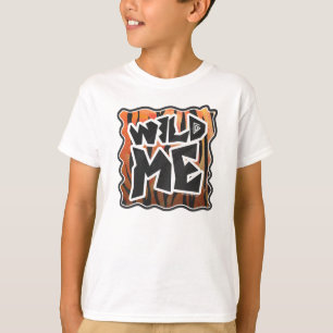 Wild Me Tiger Hot orange und Black Print T-Shirt