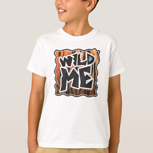 Wild Me Tiger Hot orange und Black Print T-Shirt (Vorderseite)
