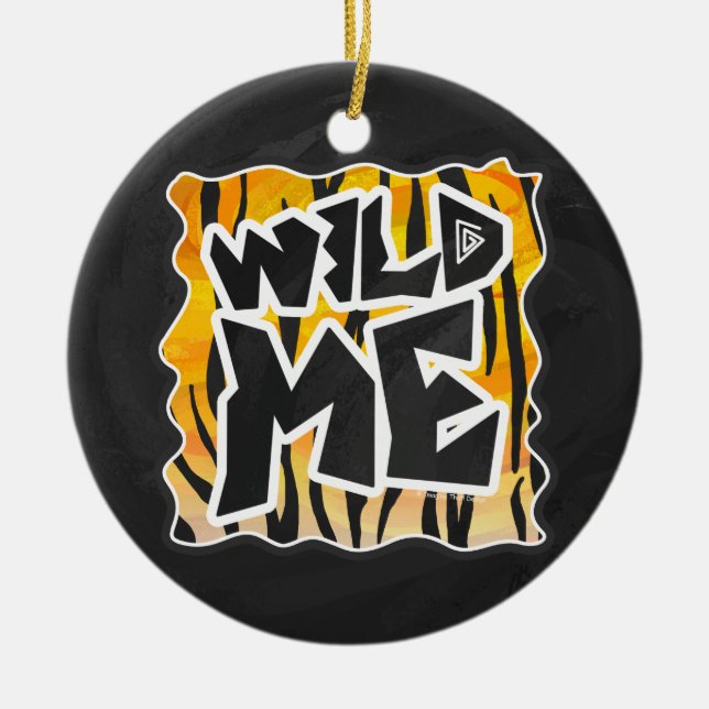 Wild Me Tiger Orange und Black Keramikornament (Vorne)