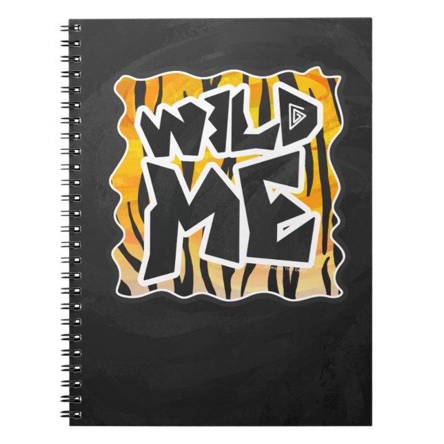 Wild Me Tiger Orange und Black Notizblock (Vorderseite)