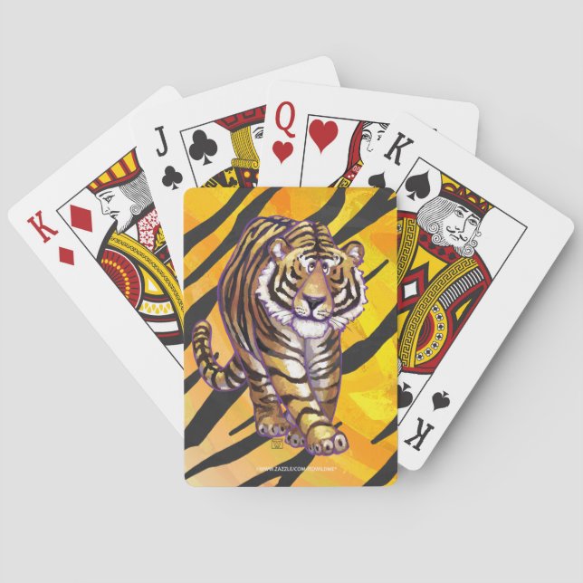 Wild Me Tiger Orange und Black Spielkarten (Rückseite)