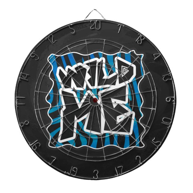 Wild Me Zebra Black and Blue Dartscheibe (vorne)