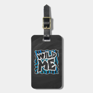 Wild Me Zebra Black and Blue Gepäckanhänger