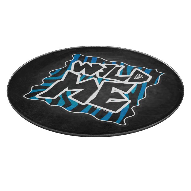 Wild Me Zebra Black and Blue Schneidebrett (Ecke)