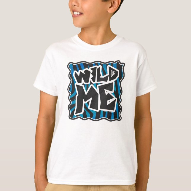 Wild Me Zebra Black and Blue T-Shirt (Vorderseite)