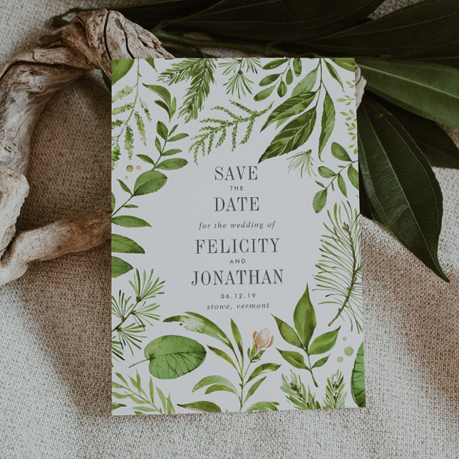 Wild Meadow | Botanische Hochzeit Speichern Sie di Save The Date (Von Creator hochgeladen)