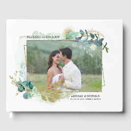 Wild Meadow | Grünes botanisches | Hochzeit von Fo Gästebuch