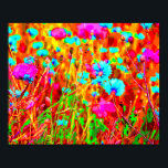 Wild Meadow in Bloom Pop Art Poster<br><div class="desc">Wilde Wiese in Bloom im Pop Art Style.</div>