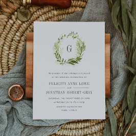 Wild Meadow Monogram Wedding Einladung