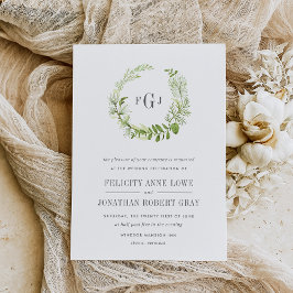 Wild Meadow Monogram Wedding Einladung