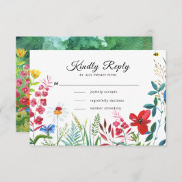 Wild Meadow | RSVP-Karten für Sommerwaldhochzeiten RSVP Karte