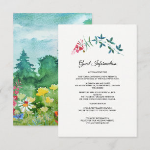 Wild Meadow   Sommerwaldhochzeitkarten Begleitkarte