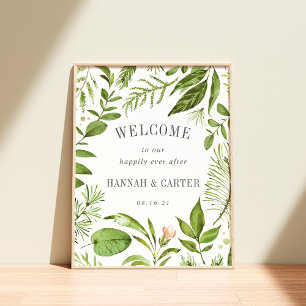 Wild Meadow Wedding Welcome Poster