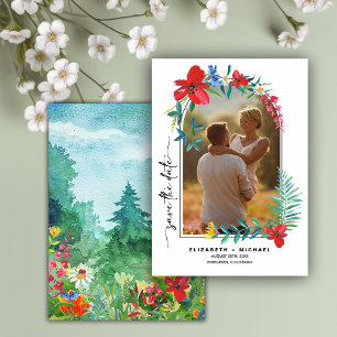 Wild Meadow WILDBLUMEN Hochzeit von Fotos Save The Date