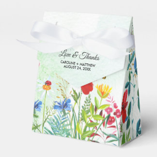 Wild Meadow | Wildblumen Wasserfarbenhochzeit Geschenkschachtel