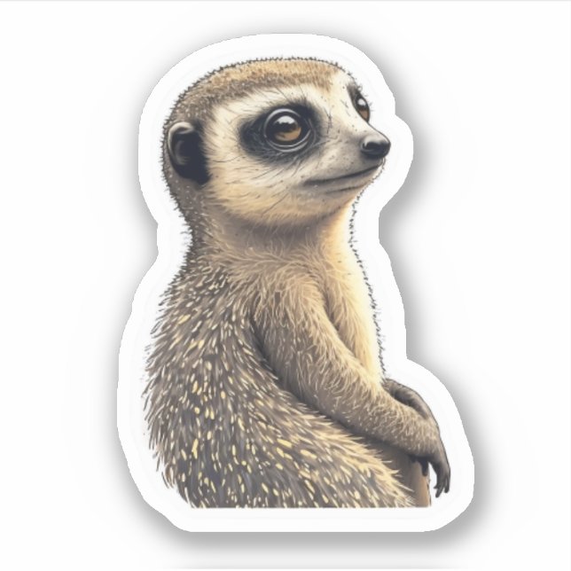Wild Meerkat Sticker (Vorderseite)