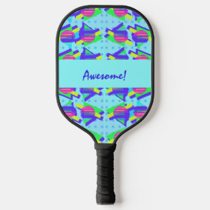 Wild Memphis benutzerdefinierbare Dreieck-Muster Pickleball Schläger