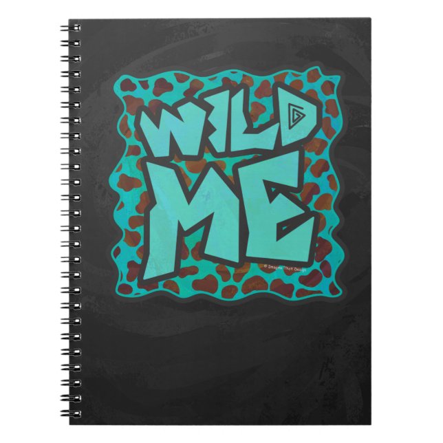 Wild mir Dalmatiner Brown und Aquamarines Design Notizblock (Vorderseite)