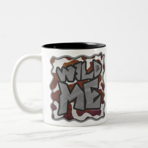 Wild mir Kuh Brown und White Print Zweifarbige Tasse