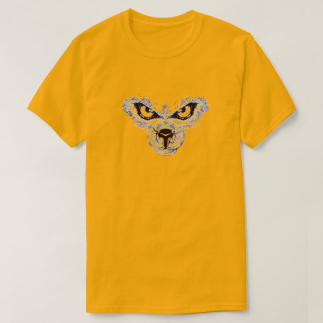Wild-Mit Augen Hund T-Shirt (Design vorne)