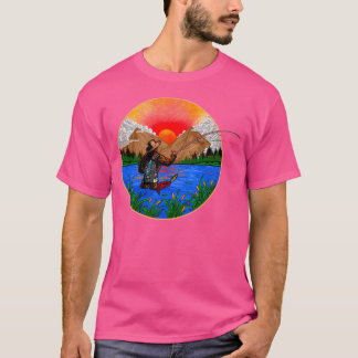 Wild mit Bigfoot-Angeln T-Shirt