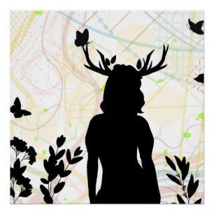 Wild mit der Natur Poster