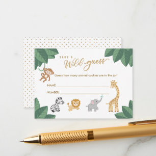 WILD mit Spannung Safari Thema Nehmen Sie ein Gues Begleitkarte