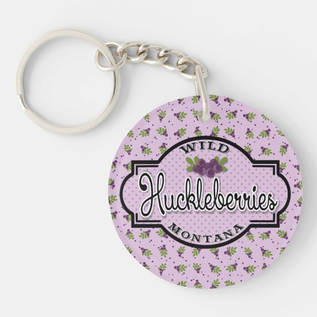 Wild Montana Huckleberries Key Fob Schlüsselanhänger (Vorderseite)