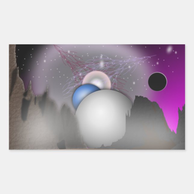 Wild Moon Space Art - Aufkleber (Vorderseite)