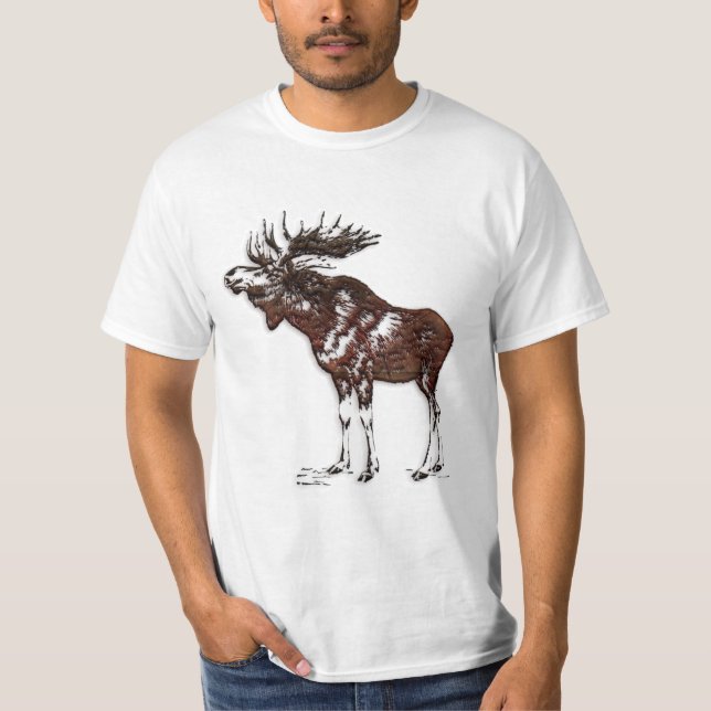Wild Moose Wildlife Supporter Art T-Shirt (Vorderseite)