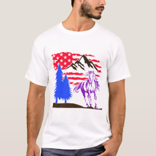 Wild Mountain Horse Galloping T-Shirt