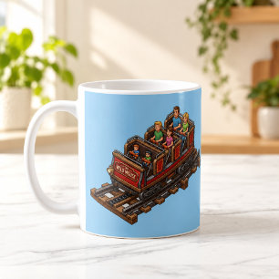 Wild Mouse Achterbahn Familienfahrt Pixel Tasse