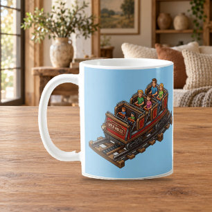 Wild Mouse Achterbahn Familienfahrt Pixel Tasse