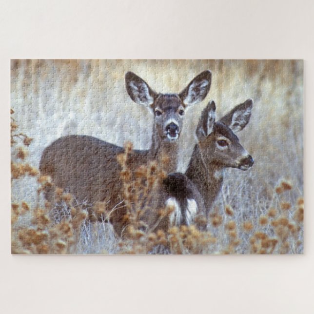 Wild Mule Deer Pair | Kalifornien Puzzle (Horizontal)
