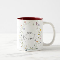 Wild Multicolor Floral Mrs. Newlywed Bride
