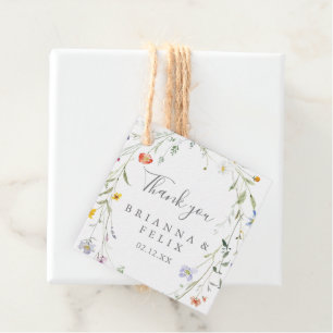 Wild Multicolor Floral Wedding Geschenkanhänger